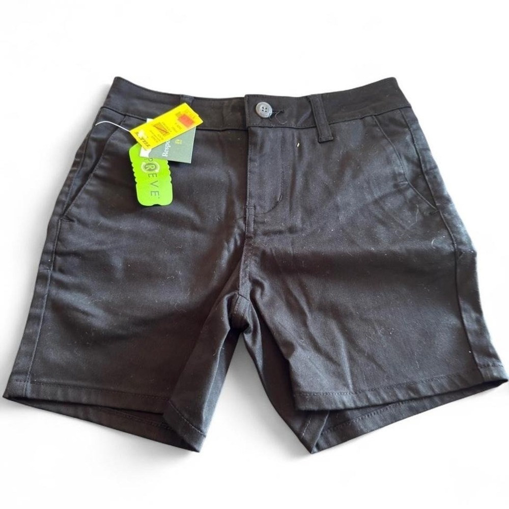 RSQ Boys Black Chino Shorts Size 8‎ NWT REPREVE Recycled Twill BCS829
